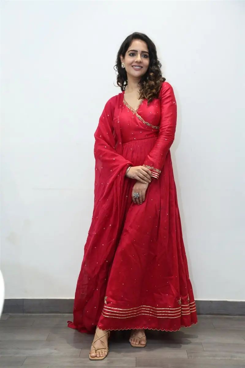 Malvi Malhotra in Red Dress